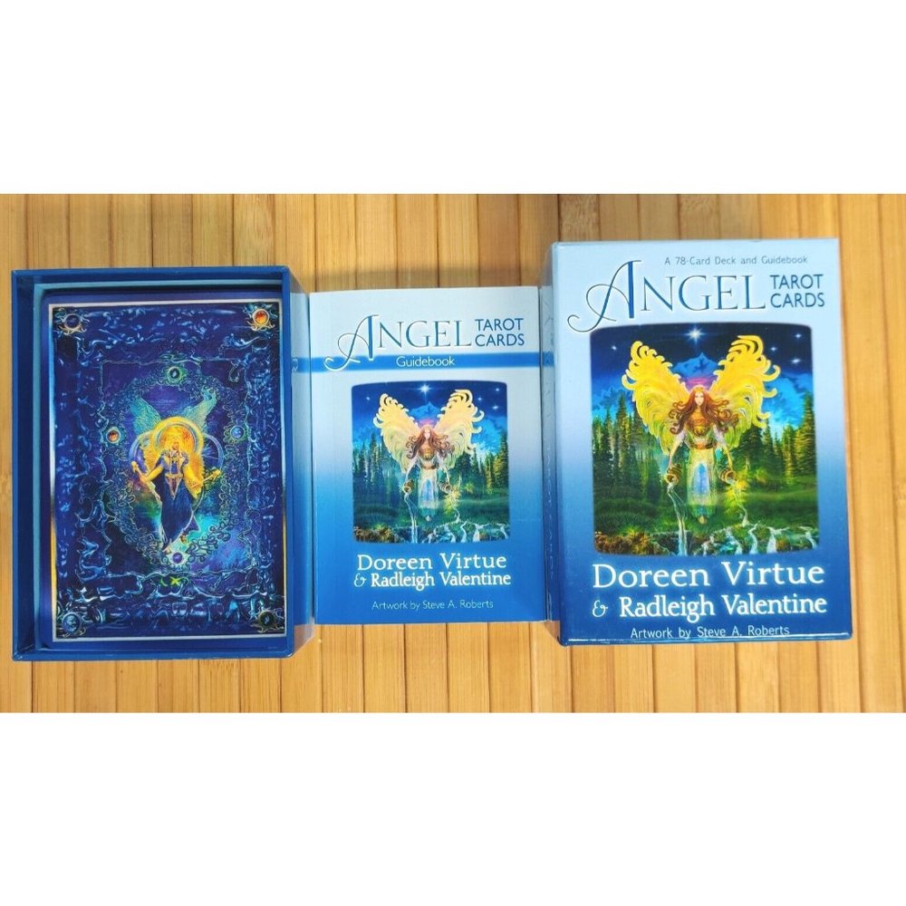 Angel Tarot Cards by Doreen Virtue 78 Card Deck & Guidebook OOP USED